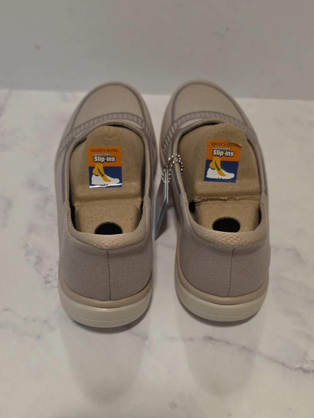 Skechers Slip-On Casual Shoes  in Taupe Air Cooled  Goga Mat Brand New